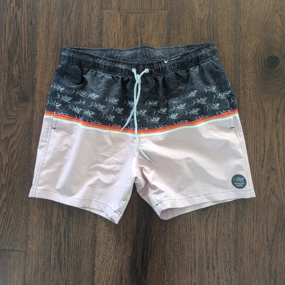 Psycho Tuna Cape Crystal Pink Mens Swim Pool Board Shorts Size Large